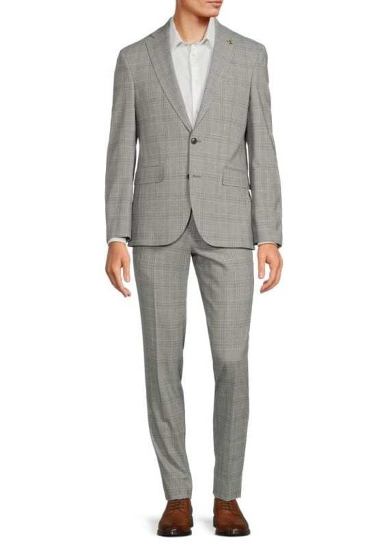 Ted Baker Roger Plaid Wool Blend Suit