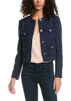 Ted Baker Cropped Boucle Wool-Blend Jacket