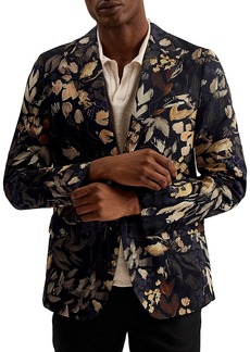 Ted Baker Emilioj Cotton Jersey Floral Slim Fit Suit Jacket