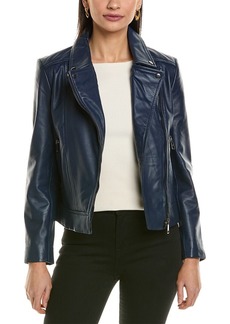 Ted Baker Fitted Leather Biker Jacket
