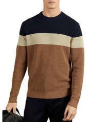 Ted Baker Lastmi Waffle Knit Color Blocked Pullover