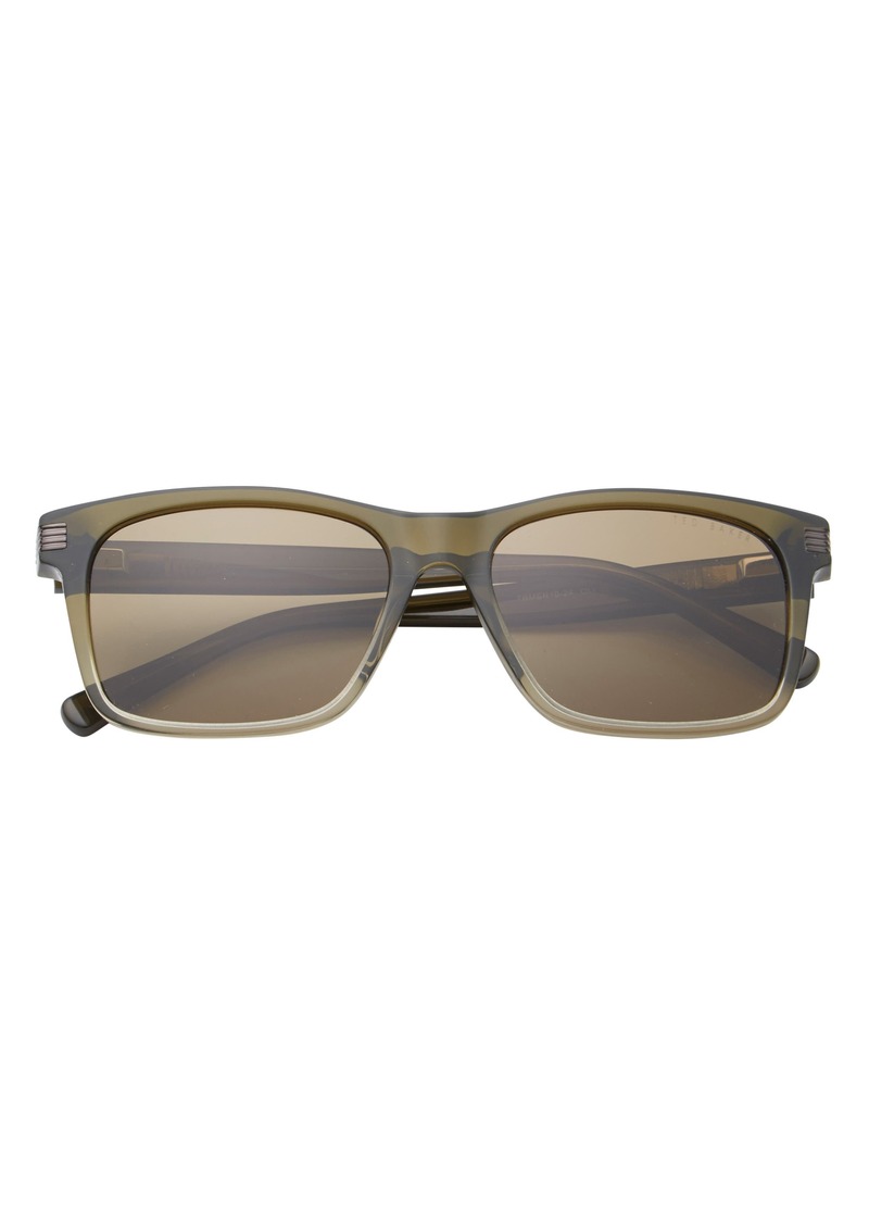 Ted Baker London 56mm Polarized Square Sunglasses in Olive at Nordstrom Rack