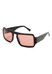 Ted Baker London 56mm Rectangular Sunglasses in Black at Nordstrom Rack