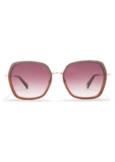 Ted Baker London 56mm Square Sunglasses in Amber at Nordstrom Rack
