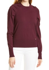 Ted Baker London Alicina Folded Sleeve Sweater in Purple at Nordstrom