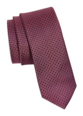 Ted Baker London Alternating Neat Silk Skinny Tie in Pink at Nordstrom