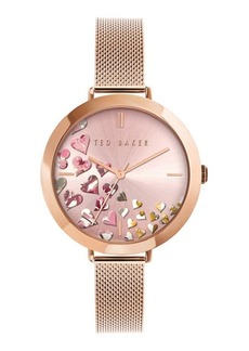 Ted Baker London Ammy Hearts Mesh Strap Watch