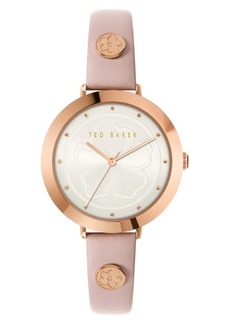 Ted Baker London Ammy Magnolia 3H Leather Strap Watch