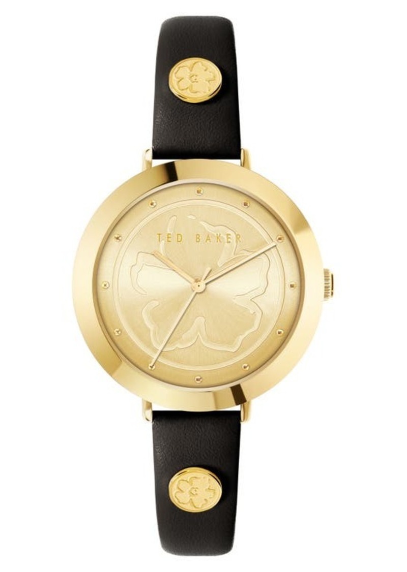 Ted Baker London Ammy Magnolia 3H Leather Strap Watch