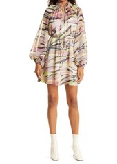 Ted Baker London Balloon Long Sleeve Dress in Dusky Pink at Nordstrom