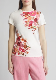 Ted Baker London Bellary Floral Placed Print Top