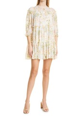 Ted Baker London Bellona Floral Long Sleeve Tiered Trapeze Dress