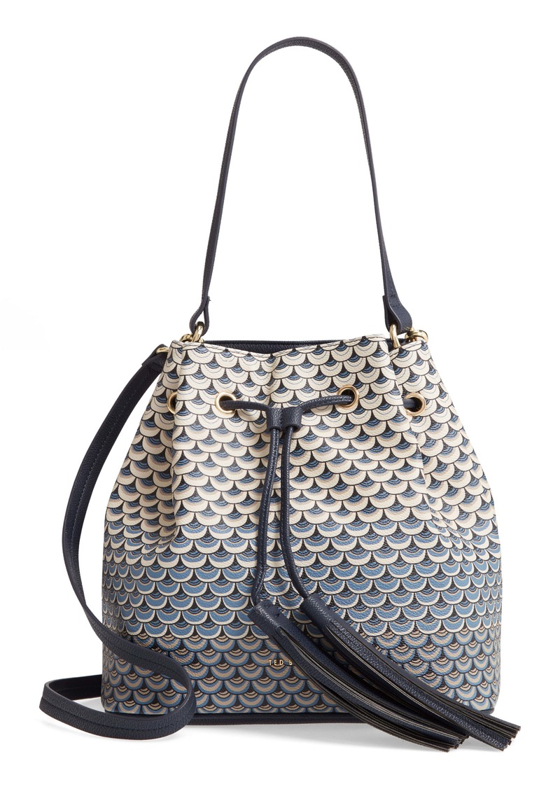 faux leather bucket bag