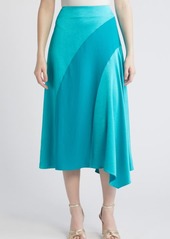 Ted Baker London Bolsena Side Drape Satin Midi Skirt