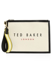 Ted Baker London Canvas Wristlet in Mid Yellow at Nordstrom
