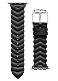 Ted Baker London Chevron Leather 22mm Apple Watch Watchband