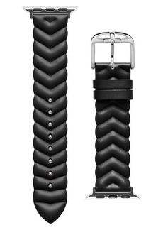 Ted Baker London Chevron Leather 20mm Apple Watch Watchband