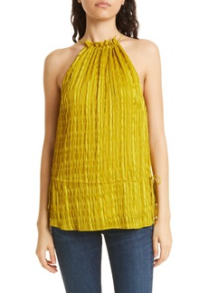 Ted Baker London Cliara Stripe Jacquard Halter Top in Mid Yellow at Nordstrom Rack