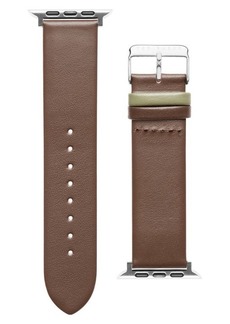 Ted Baker London Colorblock Leather 22mm Apple Watch® Watchband in Brown at Nordstrom