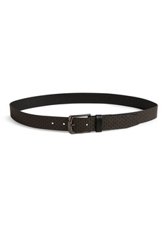 Ted Baker London CONABY Printed Leather Belt BLACK