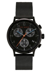 Ted Baker London Cosmop Chronograph Mesh Strap Watch, 41mm