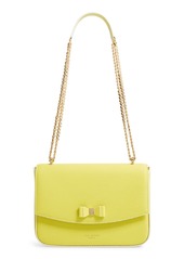 Ted Baker London Danieel Bow Leather Crossbody Bag in Lime at Nordstrom