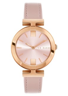Ted Baker London Darbey 2H Leather Strap Watch