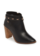 Ted Baker London Dotta Bow Belt Bootie in Black Leather at Nordstrom