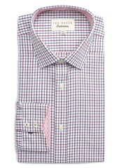 TED BAKER LONDON Endurance Whaele Extra Slim Fit Check Dress Shirt in Pink at Nordstrom