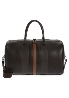 Ted Baker London Everyday Stripe Faux Leather Holdall Bag in Chocolate at Nordstrom Rack