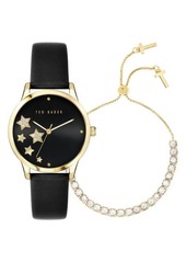 Ted Baker London Fitzrovia Leather Strap Watch & Bracelet Set