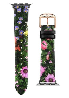 Ted Baker London Floral Leather 20mm Band for Apple Watch Watchband