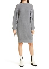Ted Baker London Friidah Long Sleeve Cotton & Wool Blend Sweater Dress in Mid-Grey at Nordstrom