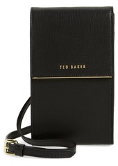 Ted Baker London Geriee Saffiano Leather Phone Crossbody Bag in Black at Nordstrom