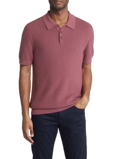 Ted Baker London Imago Textured Polo in Maroon at Nordstrom