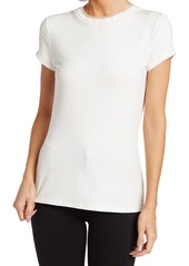Ted Baker London Jacii Neck Detail Fitted Top in White at Nordstrom Rack