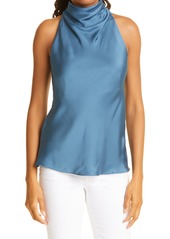 Ted Baker London Jadis Cowl Neck Satin Tank in Mid-Blue at Nordstrom