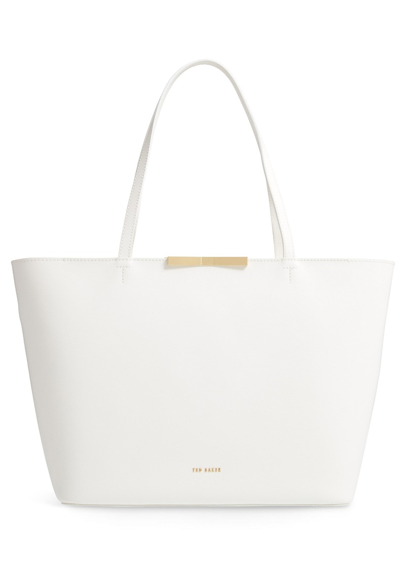 ted baker bow detail leather shopper bag