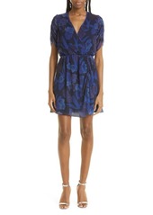 Ted Baker London Juleah Ruched Sleeve Dress in Dark Navy at Nordstrom