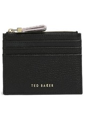 Ted Baker London Kelseyy Webbed Pull Leather Card Case