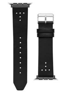 Ted Baker London Leather Apple Watch® Watchband in Black at Nordstrom