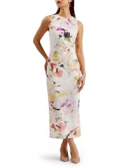 Ted Baker London Lilyha Floral Sleeveless Scuba Dress