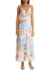 Ted Baker London Lizybet V-Neck Sleeveless Maxi Dress in Ivory at Nordstrom