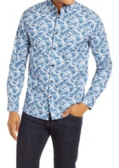 Ted Baker London Losterl Floral Slim Fit Button-Up Stretch Cotton Shirt