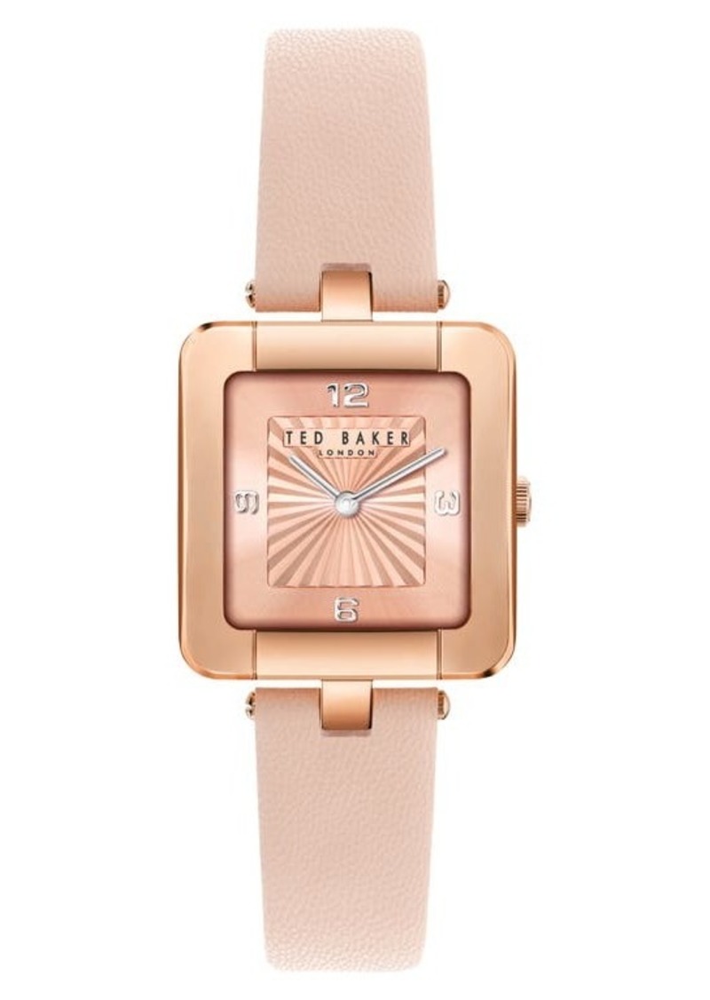 Ted Baker London Mayse Leather Strap Watch