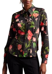 Ted Baker London Meggha Floral Pintuck Satin Shirt