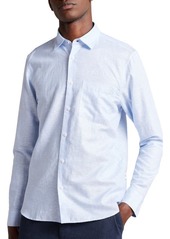 Ted Baker London Men's Remark Slim Fit Solid Linen & Cotton Button-Up Shirt