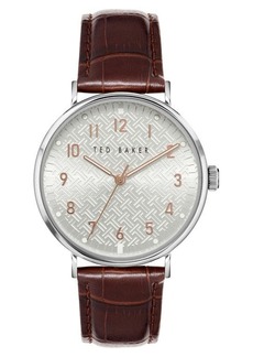 Ted Baker London Mimosaa Leather Strap Watch