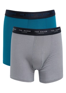 Ted Baker London Modal Boxer Briefs - Pack of 2 in Silvsconc/inkbl at Nordstrom Rack