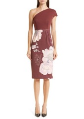 Ted Baker London Nimala Floral One-Shoulder Body-Con Dress